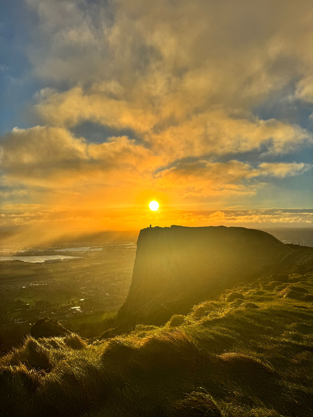 Belfast skyline from Cavehill at sunset